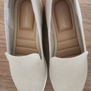 Adam Tucker Women's Cream Slip-On Shoes